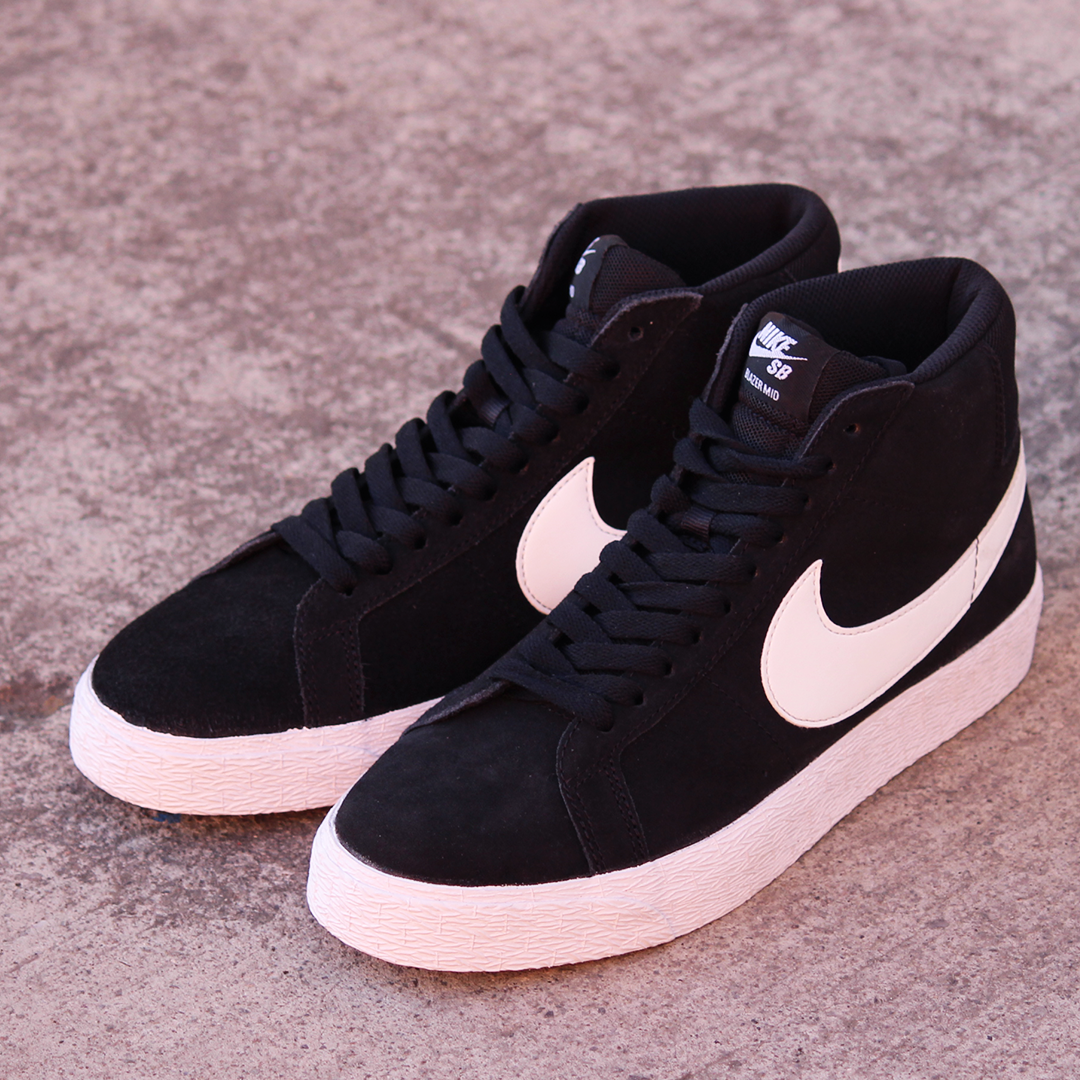 nike sb blazer mid black and white