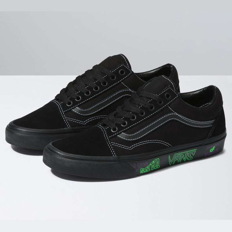 Green and black old skool vans online