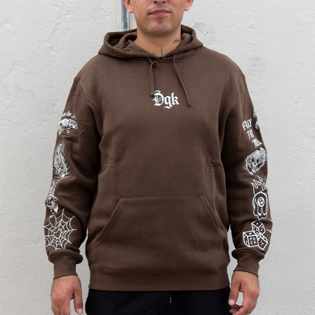 Sudadera DGK Crazy Life Embroidered Fleece Brown