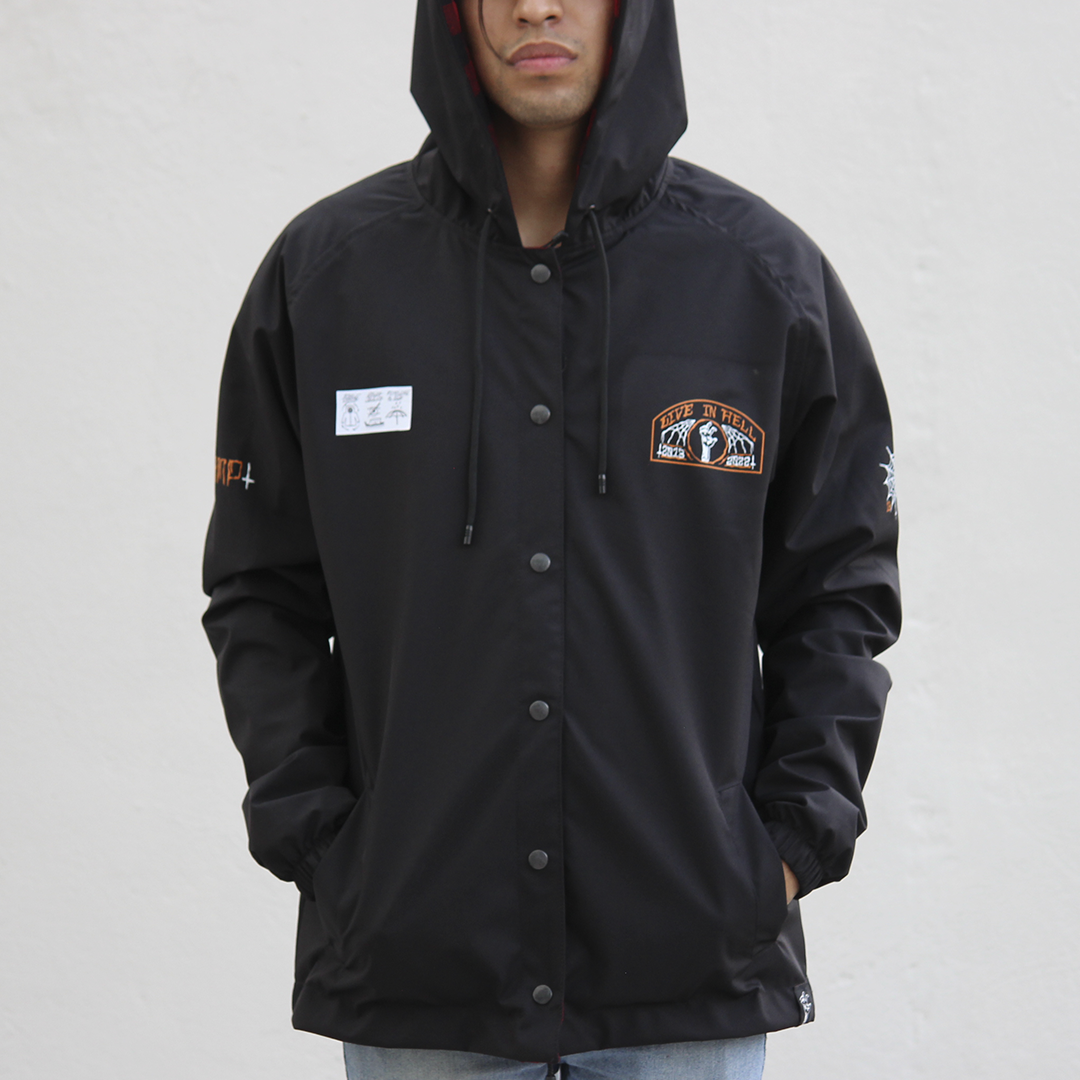 Chamarra Impermeable Cramp Live In Hell Doble Vista
