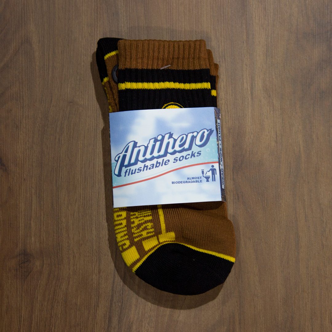 Calcetas Antihero Hecho Por Skate EMB Brown