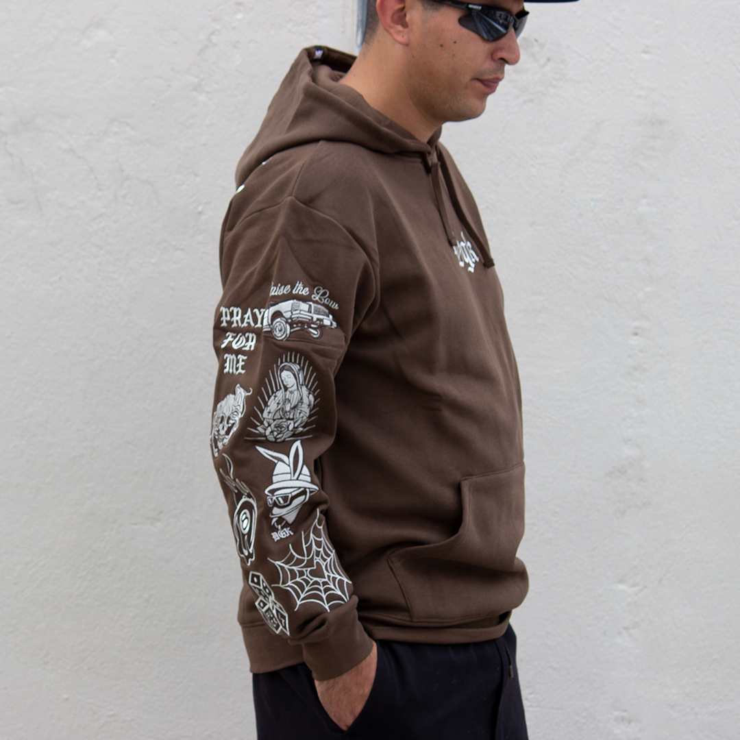 Sudadera DGK Crazy Life Embroidered Fleece Brown
