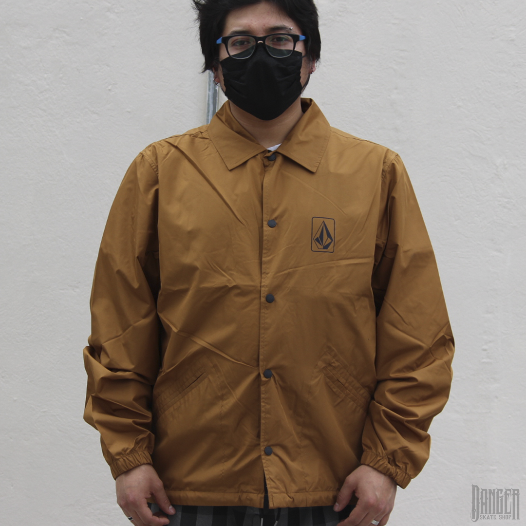 Chamarra Rompevientos Volcom Skates Vital Coaches Brown