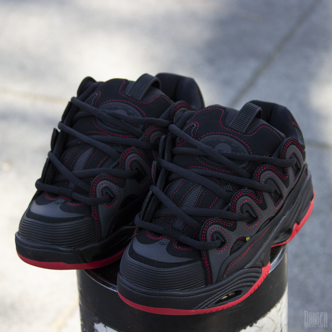 Tenis Osiris D3 2001 Black Red Red