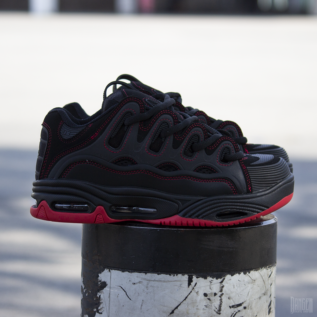 Tenis Osiris D3 2001 Black Red Red