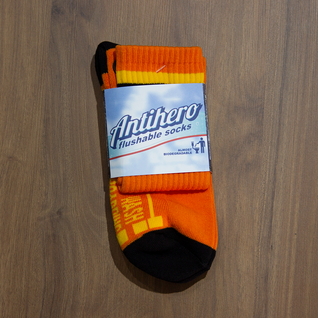 Calcetas Antihero Hecho Por Skate EMB Orange