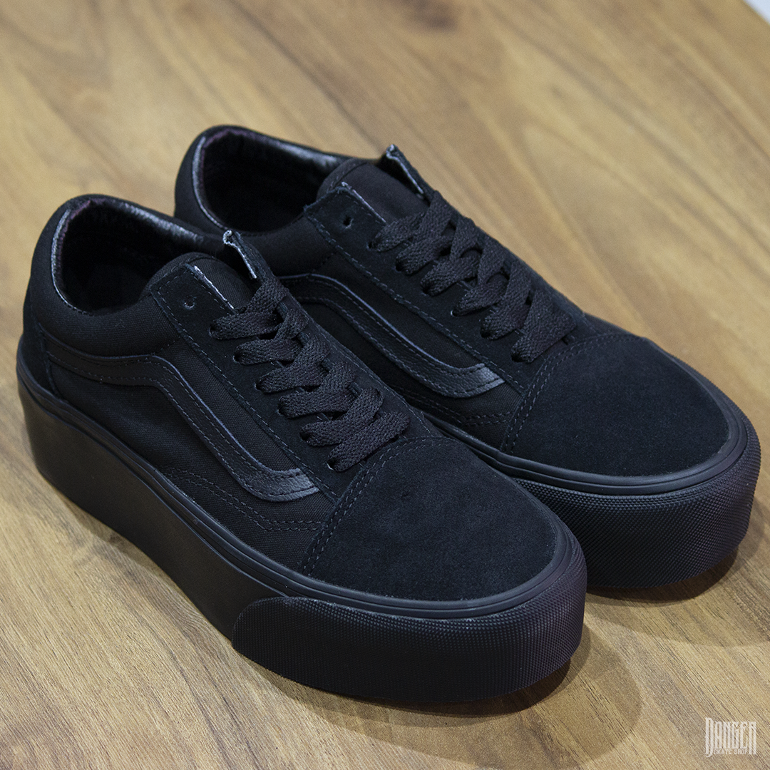 Tenis Vans Old Skool Stackform Suede/Canvas Black Black