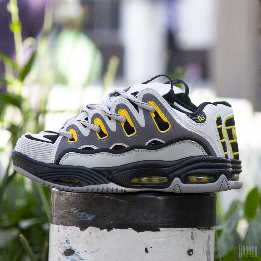 Tenis Osiris D3 2001 Grey Black Yellow