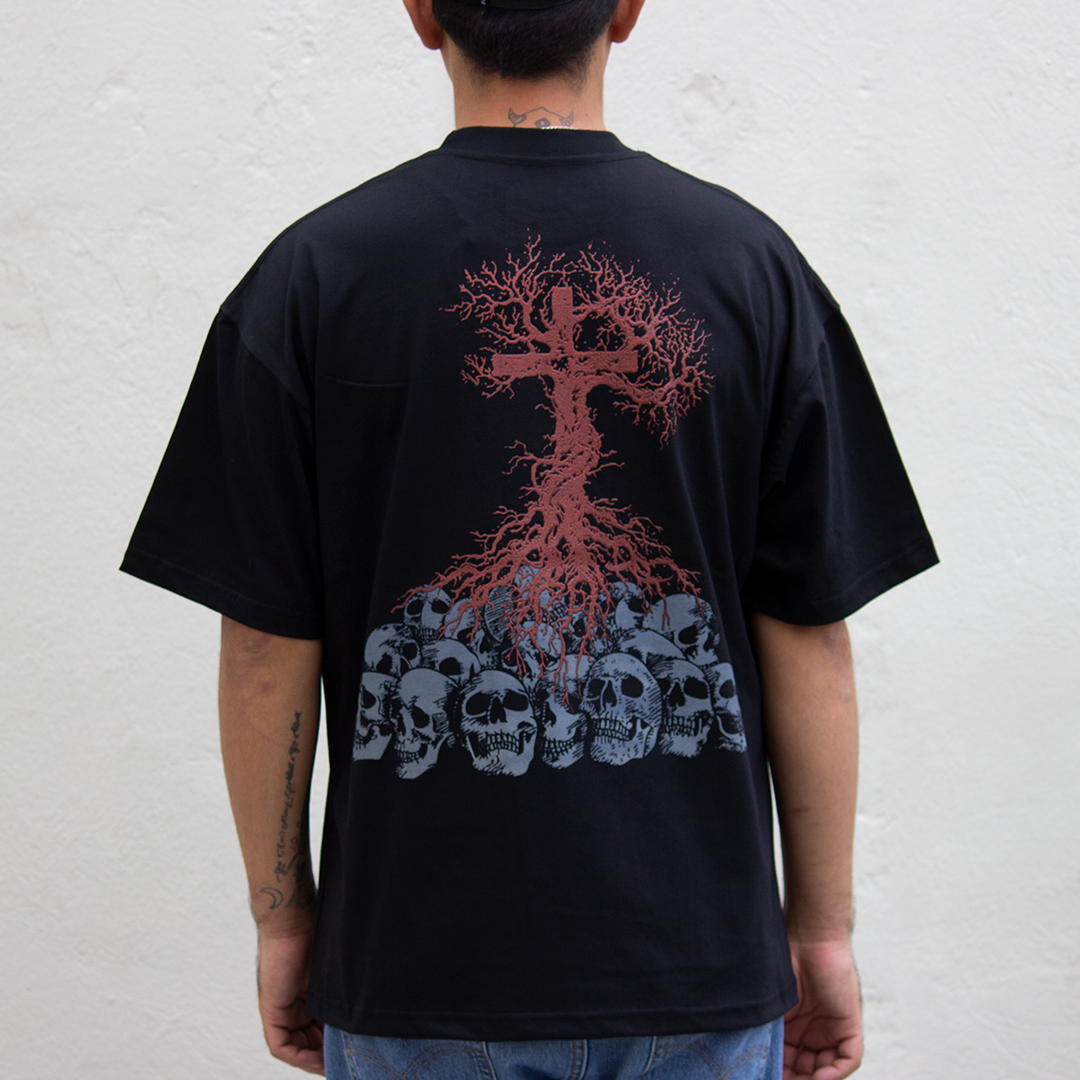 Playera Core Hardcore Skull Root Black