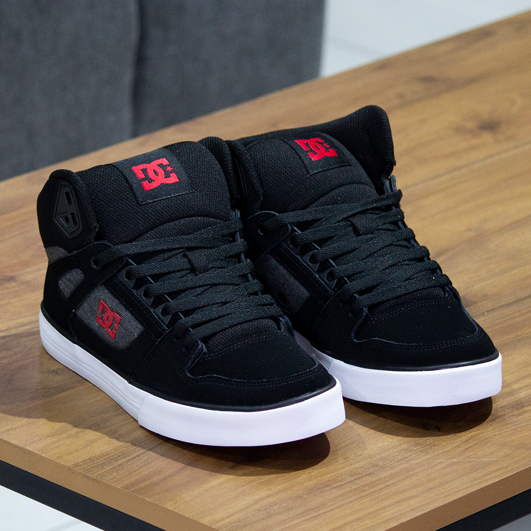 Tenis DC Pure High Top WC Black Red