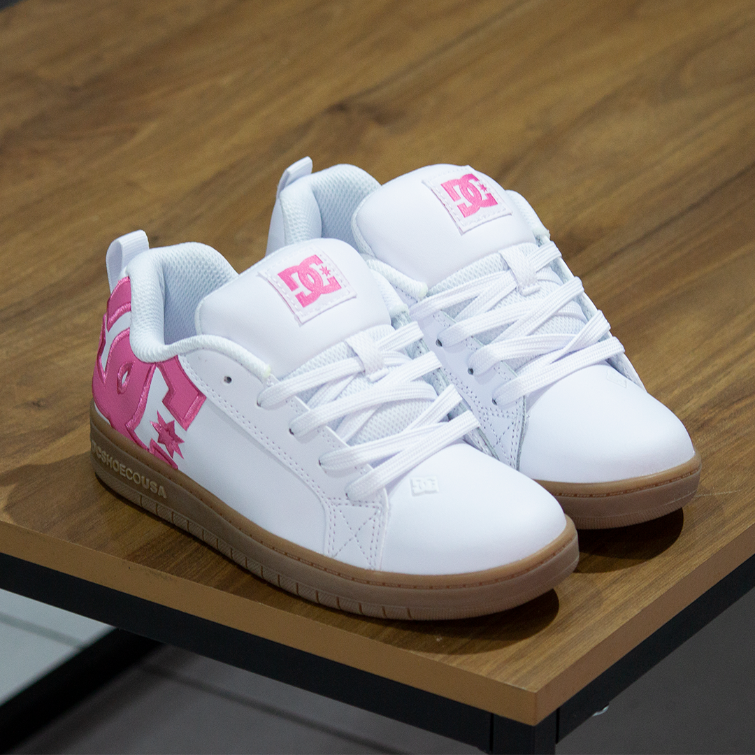 Tenis DC Court Graffik White Pink Gum
