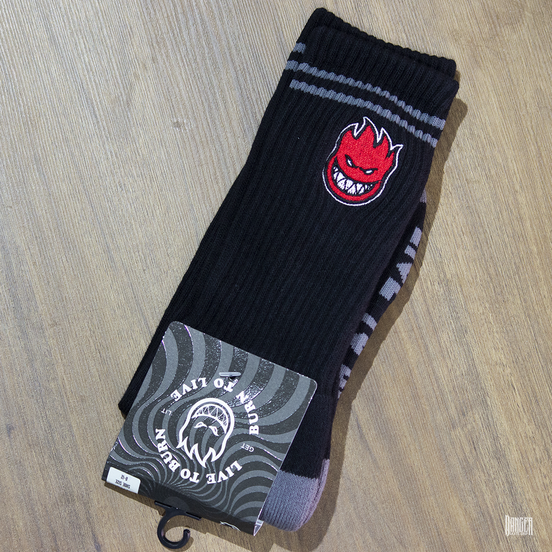 Calcetas Spitfire Bighead Fill EMB Black Charcoal