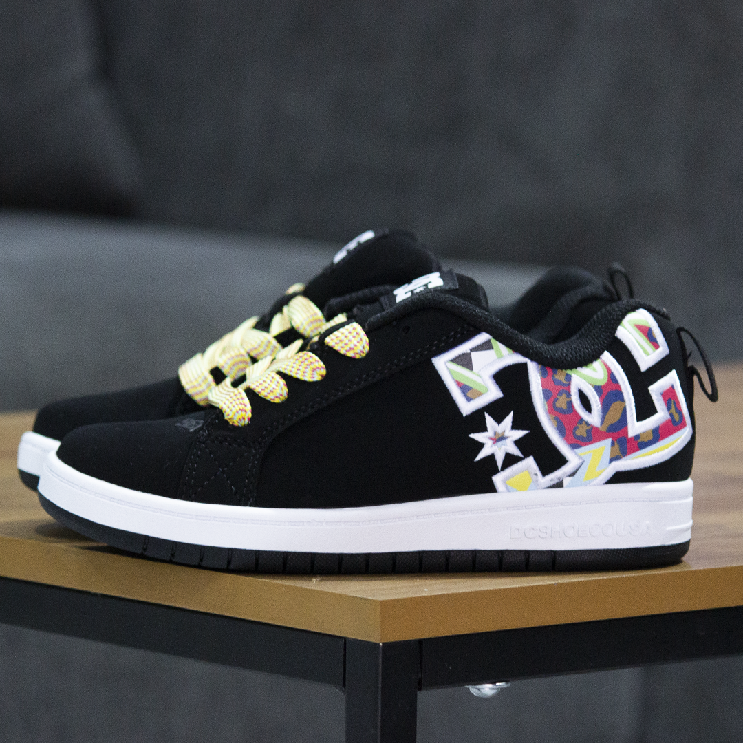 Tenis DC Court Graffik Black Multi Kids
