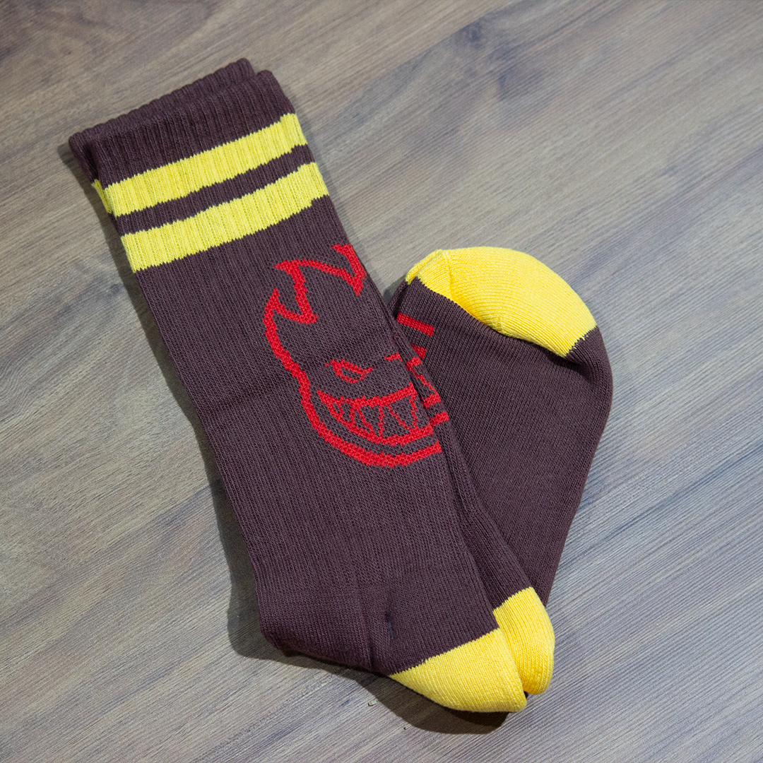 Calcetas Spitfire Big Head Brown Red Yellow
