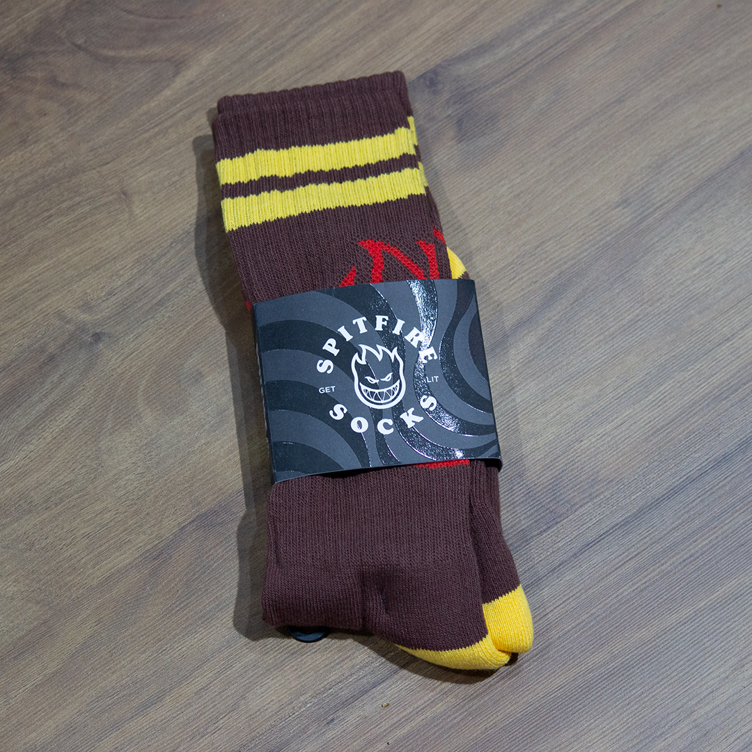 Calcetas Spitfire Big Head Brown Red Yellow