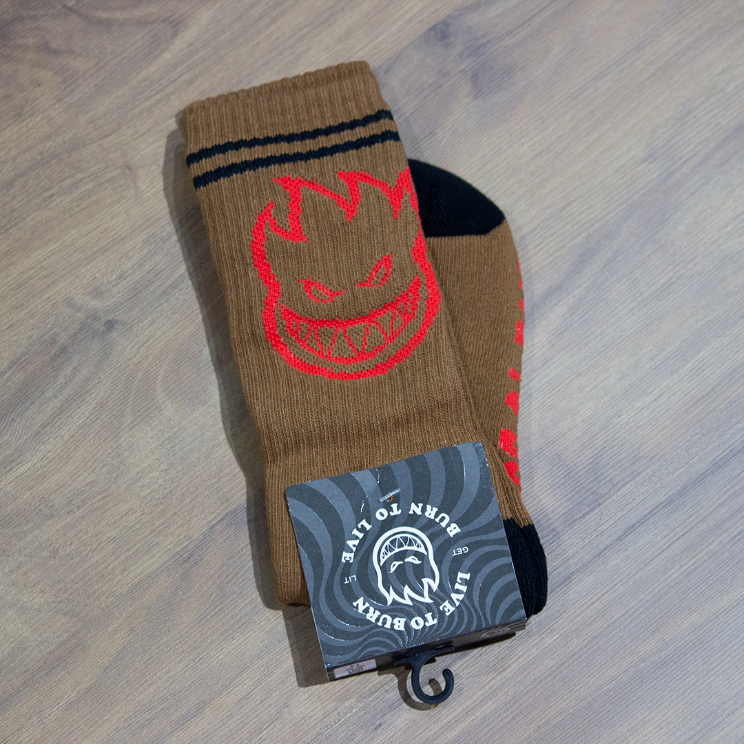 Calcetas Spitfire Big Head Brown Red Black