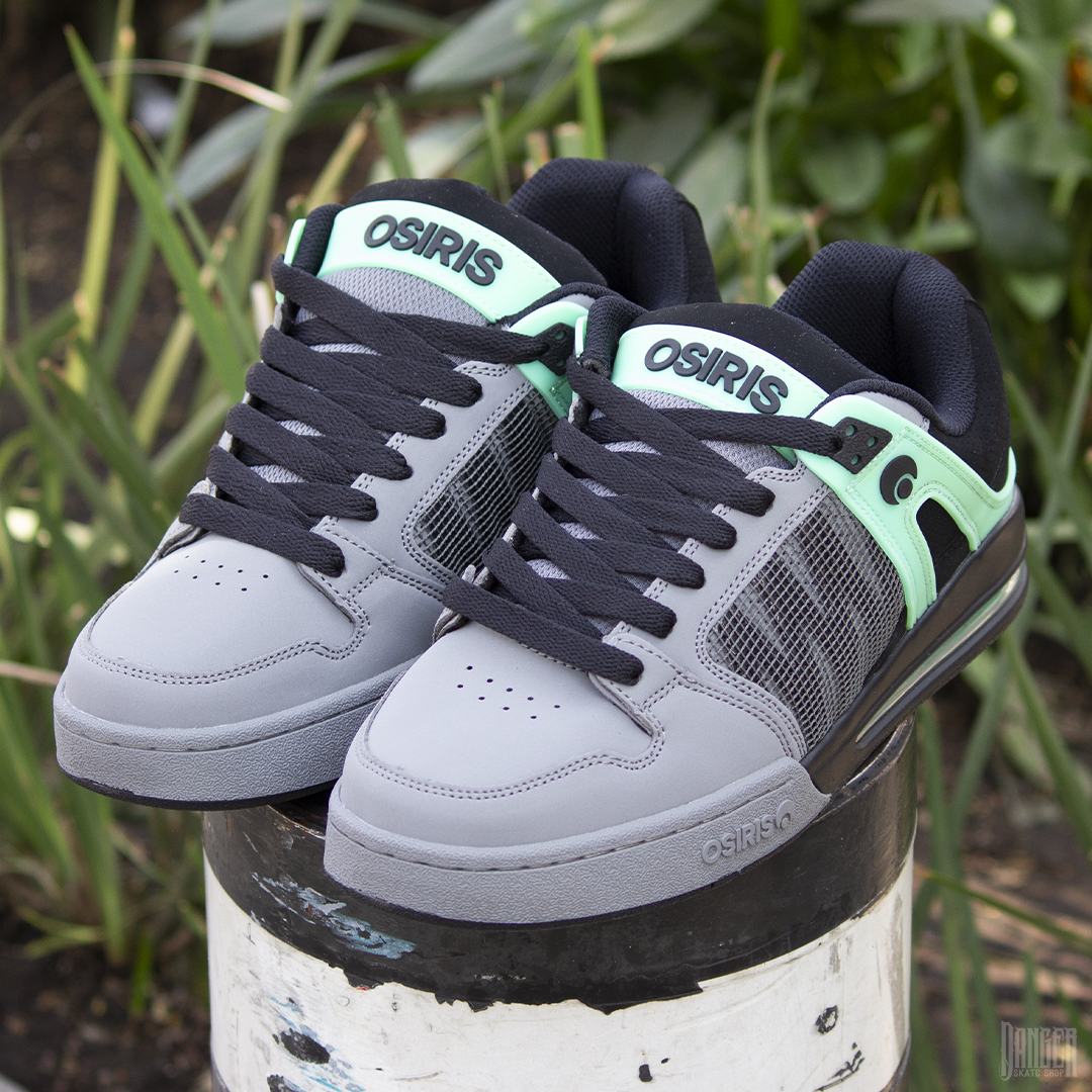 Tenis Osiris Pixel Black Charcoal Green Glow