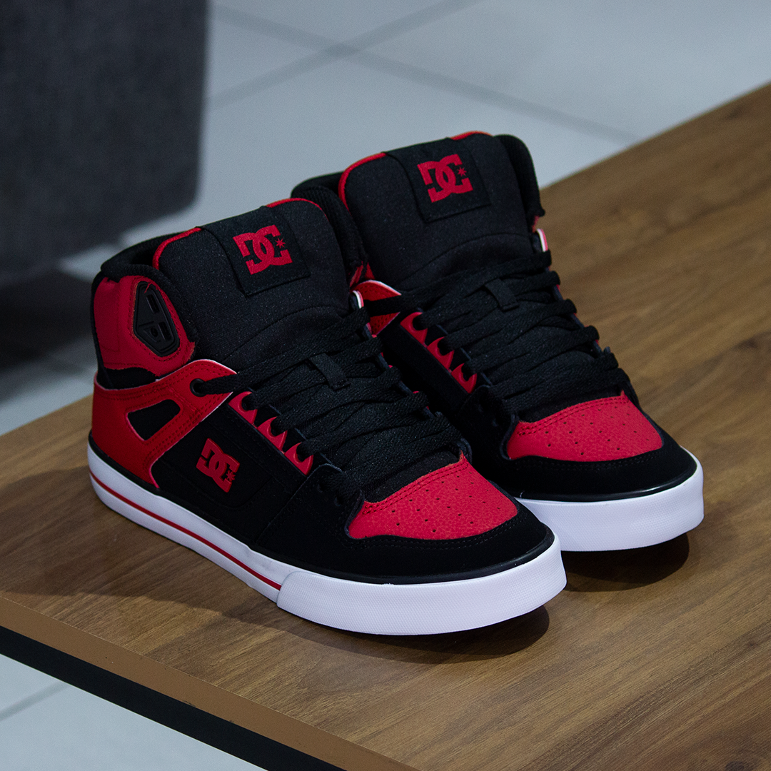 Tenis DC Pure High Top WC Red Black