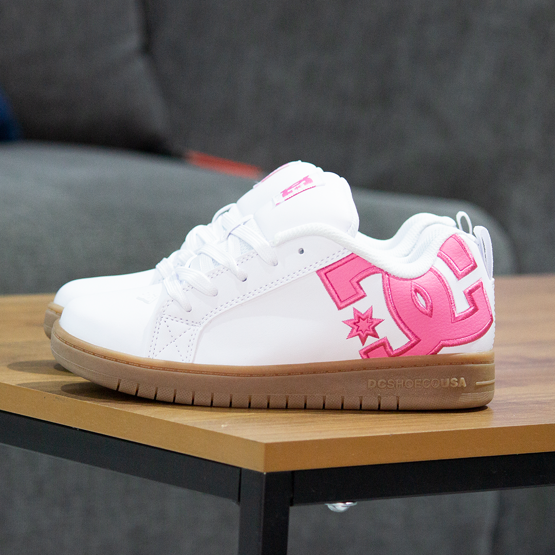 Tenis DC Court Graffik White Pink Gum