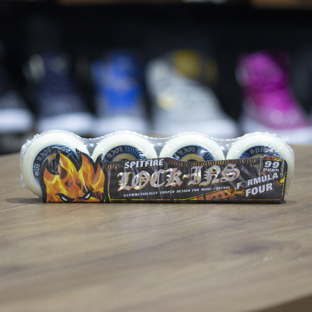Ruedas Spitfire Formula 4 99A Lock Ins White Blue