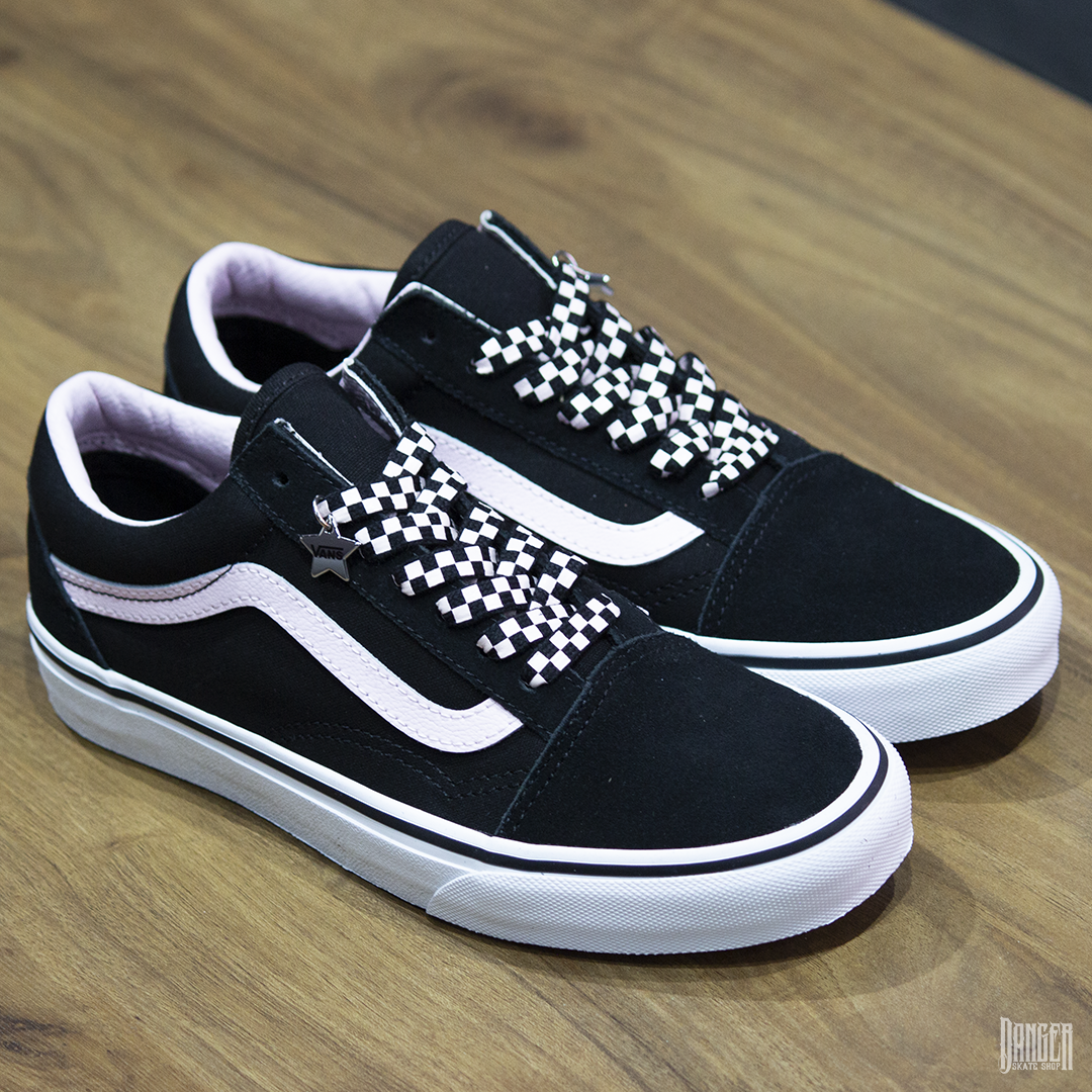 Tenis Vans Old Skool Black White Pink
