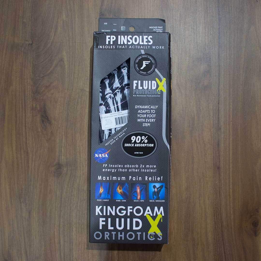 Plantillas Ortopédicas FP Skeleton Black Kingfoam Elite Heel Therapy Fluid X