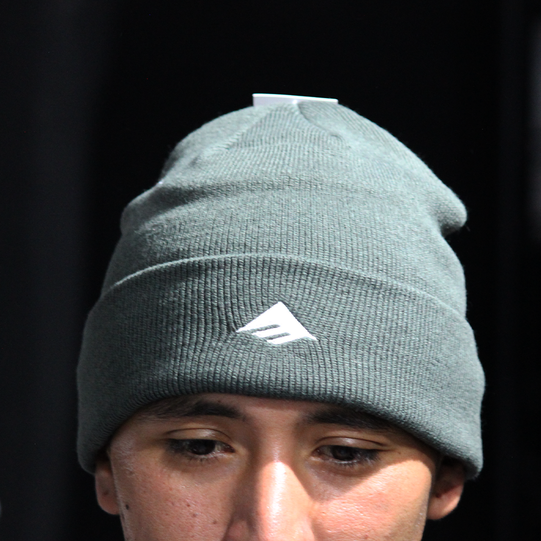 Beanie Triangle Green White