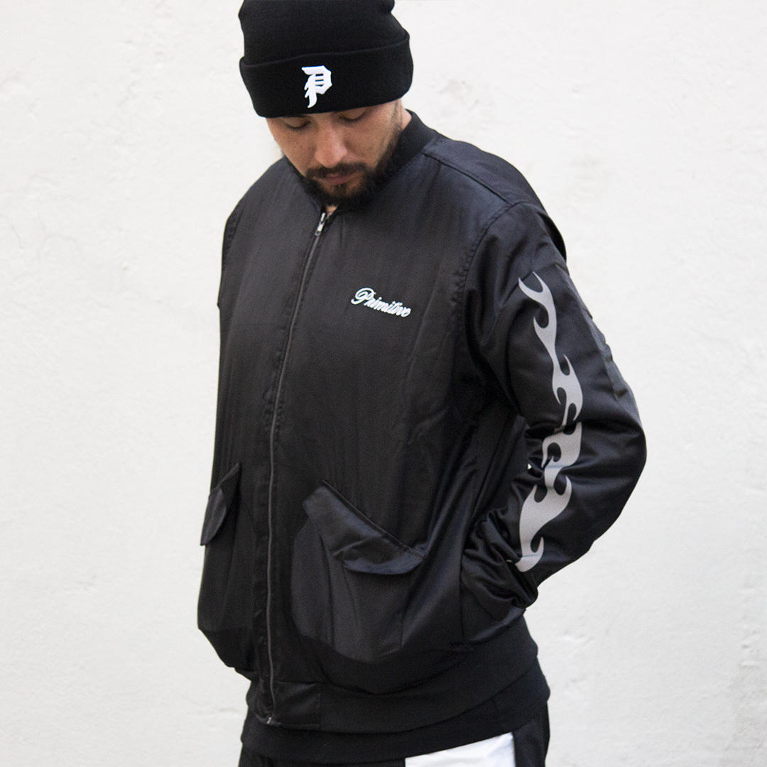 Chamarra  Primitive Capital Bomber Black