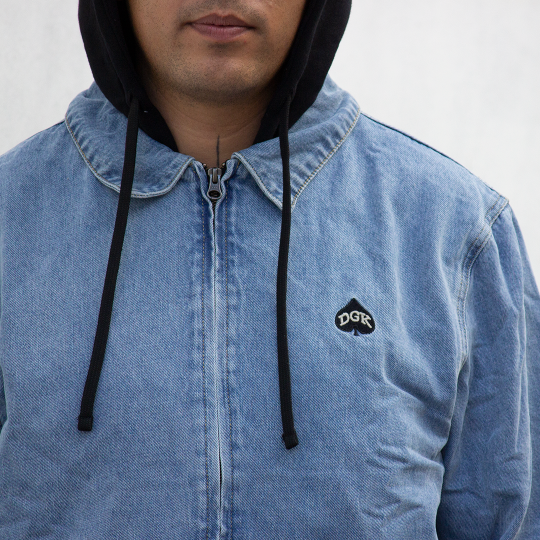 Chamarra de Mezclilla DGK Spade Embroidered Washed Blue