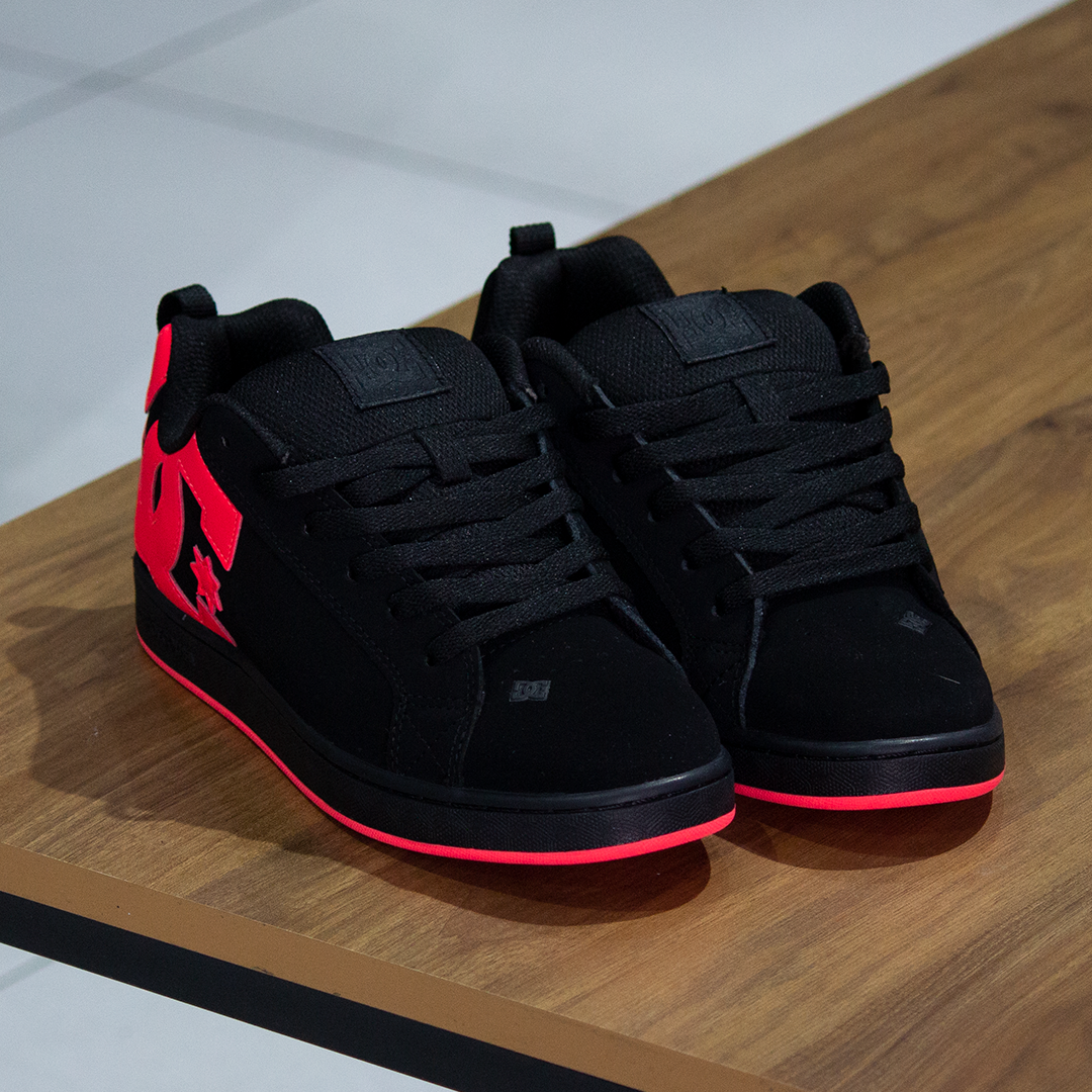 Tenis DC Court Graffik Black Hot Pink