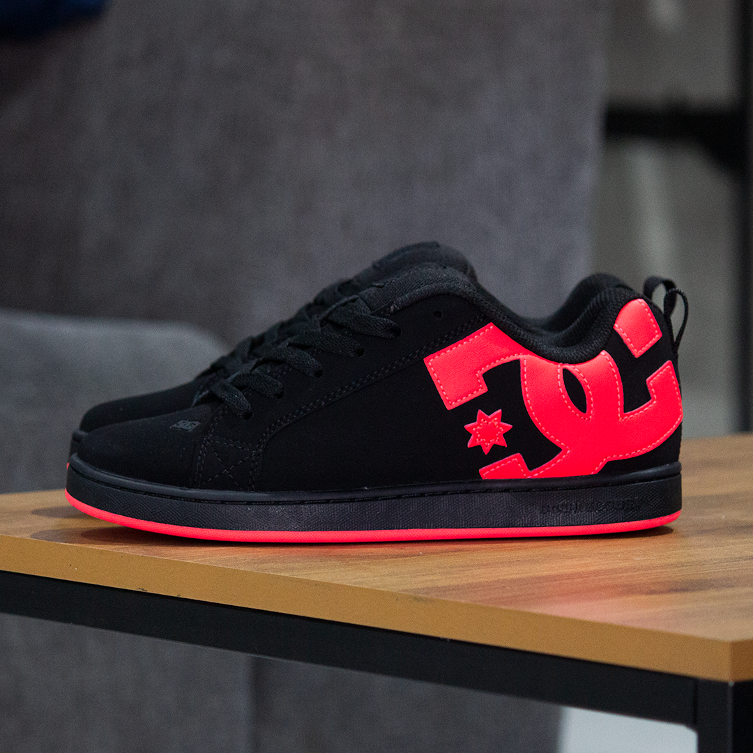 Tenis DC Court Graffik Black Hot Pink