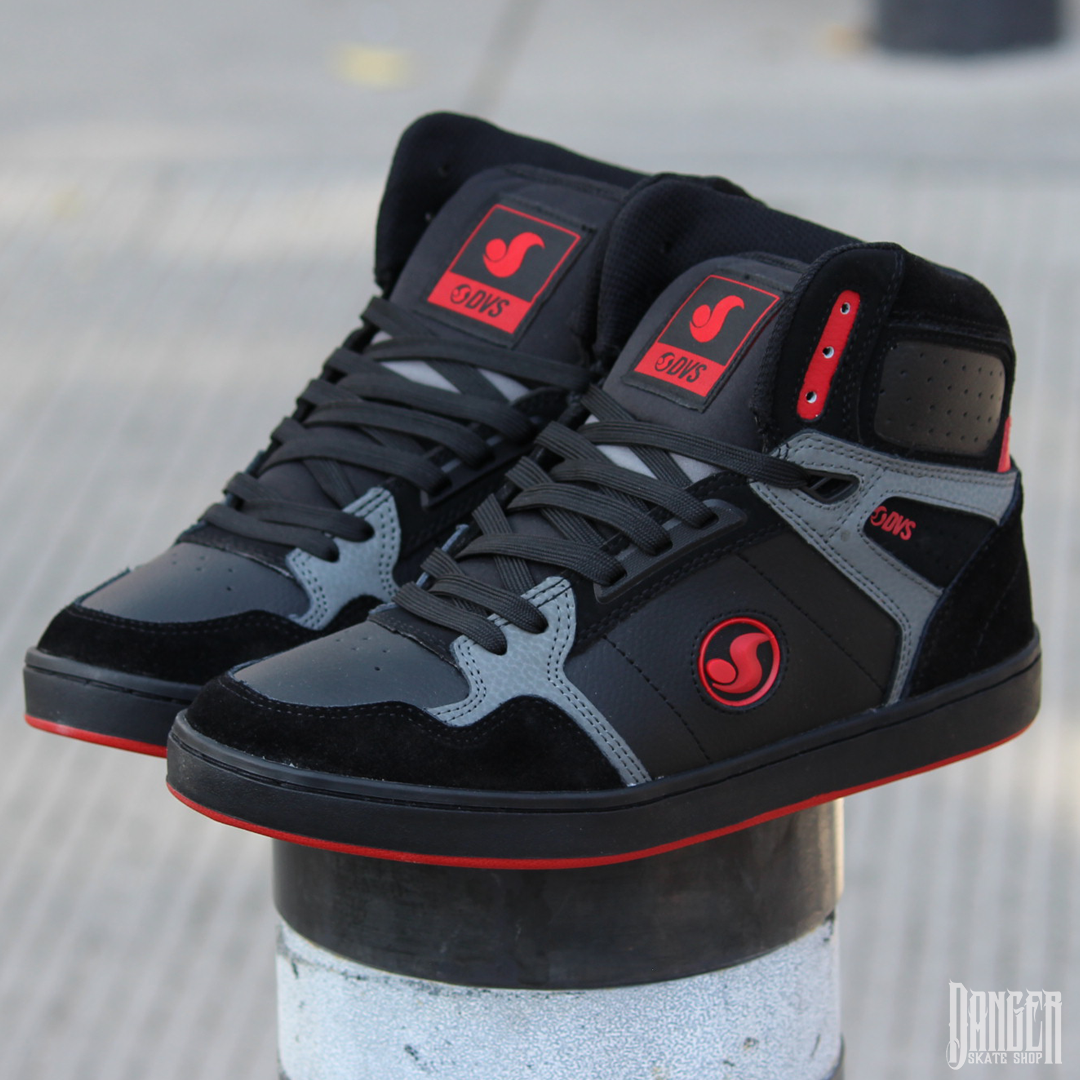 Tenis DVS Honcho Black Charcoal Red Suede