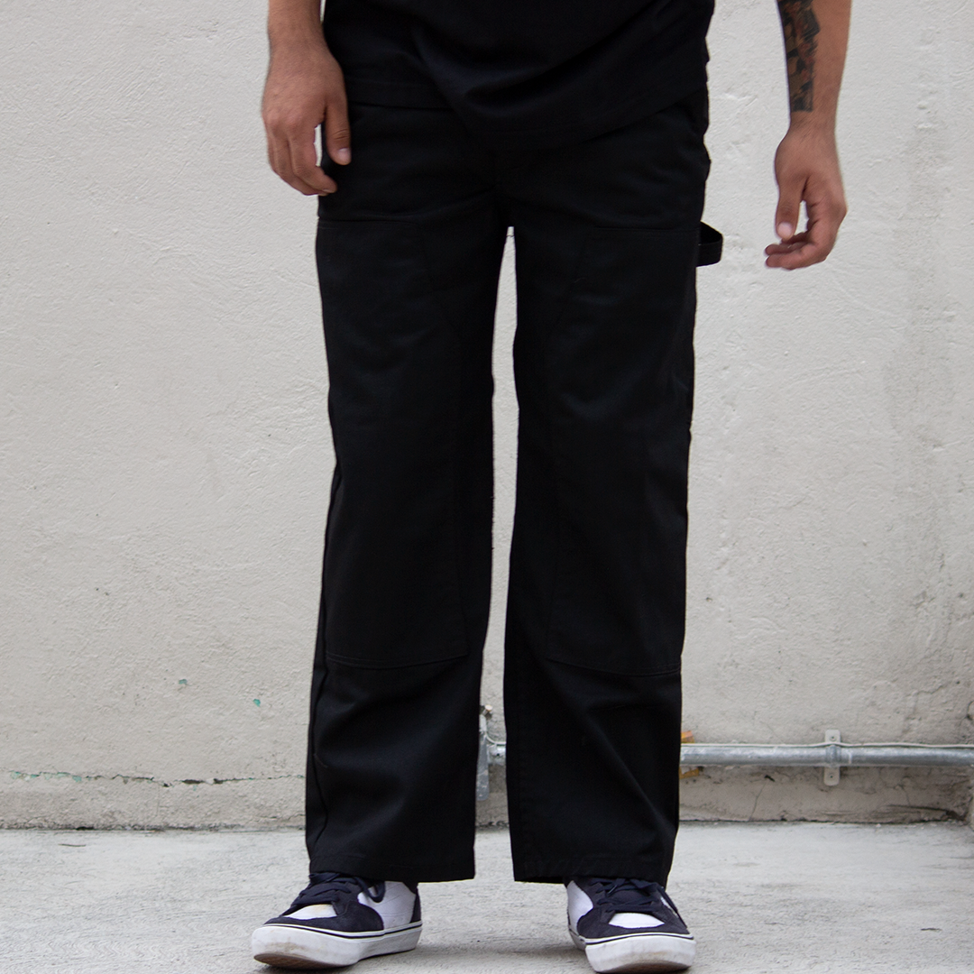 Pantalón Antifashion Carpintero Heavy Duty Negro Gabardina