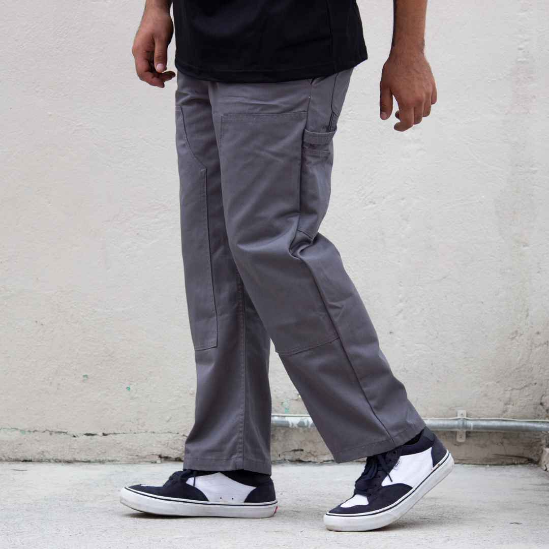 Pantalón Antifashion Carpintero Heavy Duty Gris Gabardina