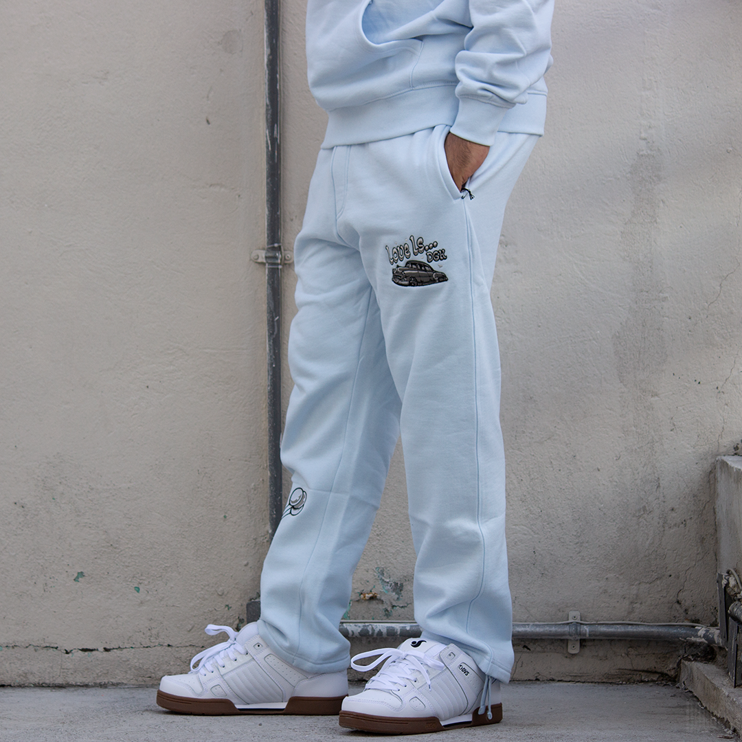 Pants DGK Love Is... Embroidered Fleece Blue