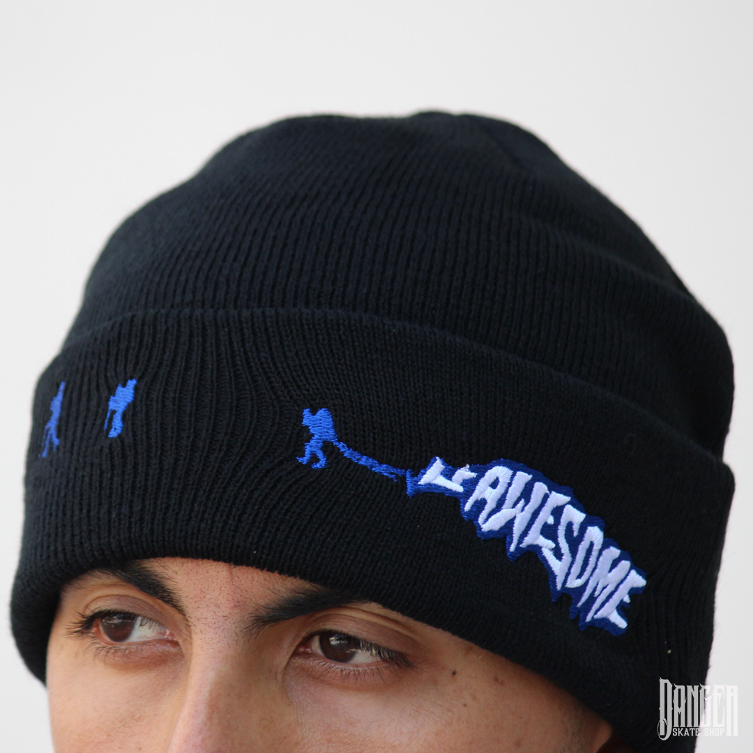 Beanie Fucking Awesome Snowman Black