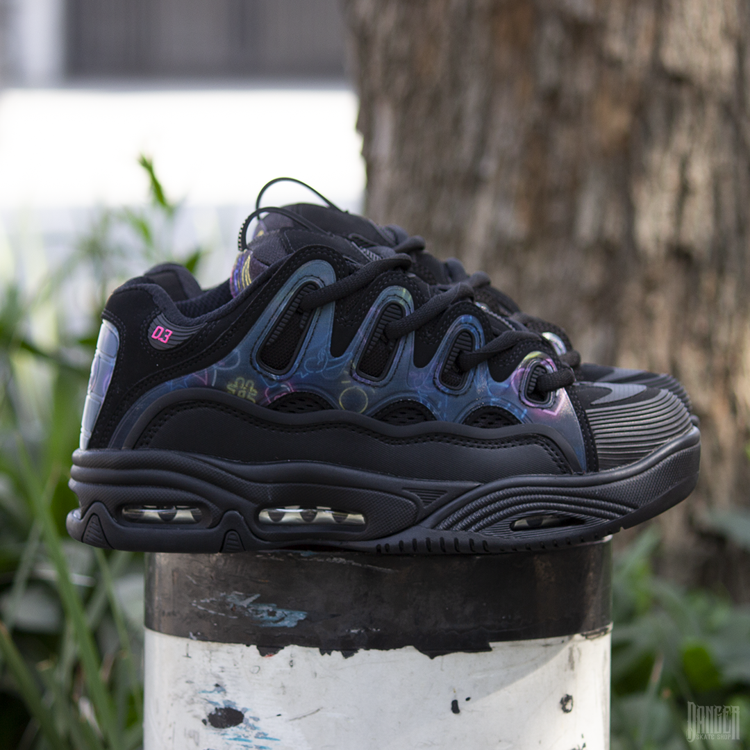 Tenis Osiris D3 2001 Black Pink Hologram