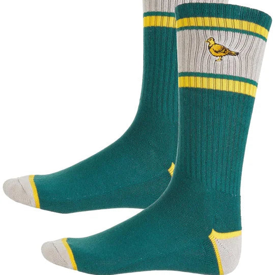 Calcetas Antihero Lil Pigeon EMB Green Yellow Grey