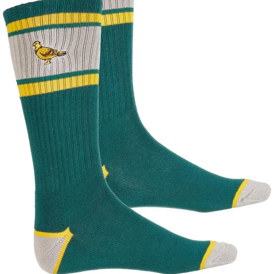 Calcetas Antihero Lil Pigeon EMB Green Yellow Grey