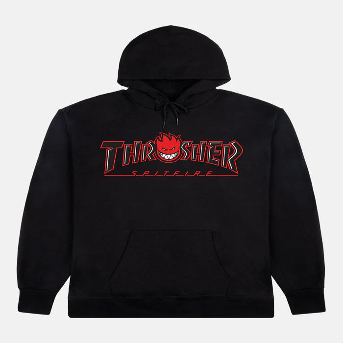 Sudadera Thrasher x Spitfire Big Head Outline Black