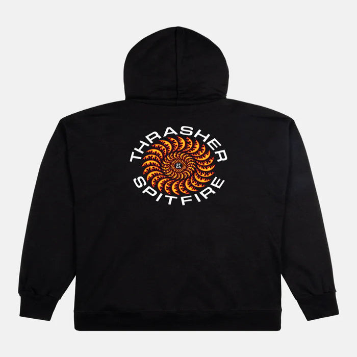Sudadera Thrasher x Spitfire Classic Swirl Black