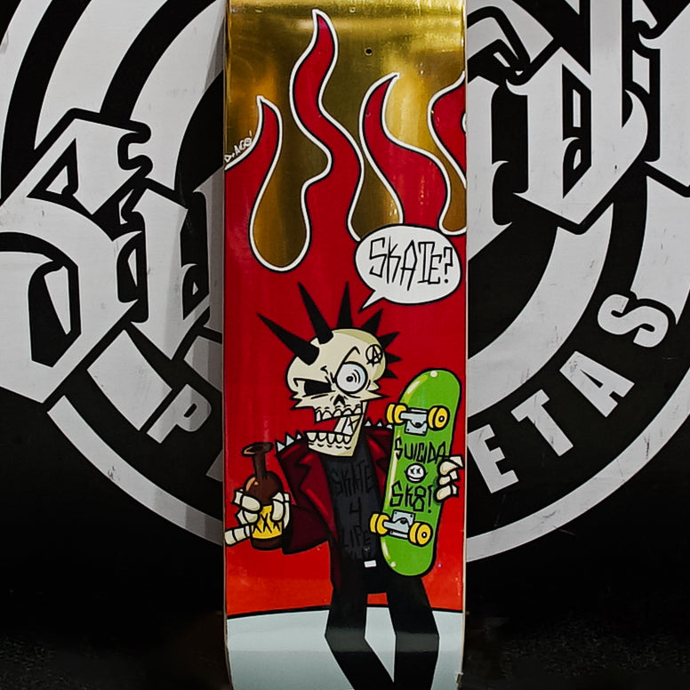 Tabla Suicida Skate 4 Life Foil Dorado
