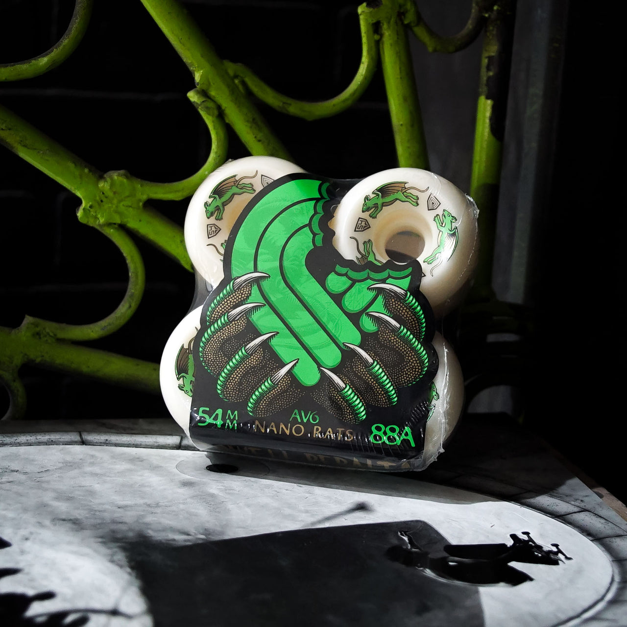 Ruedas Powell Peralta Nano Rats Green AV6 88A