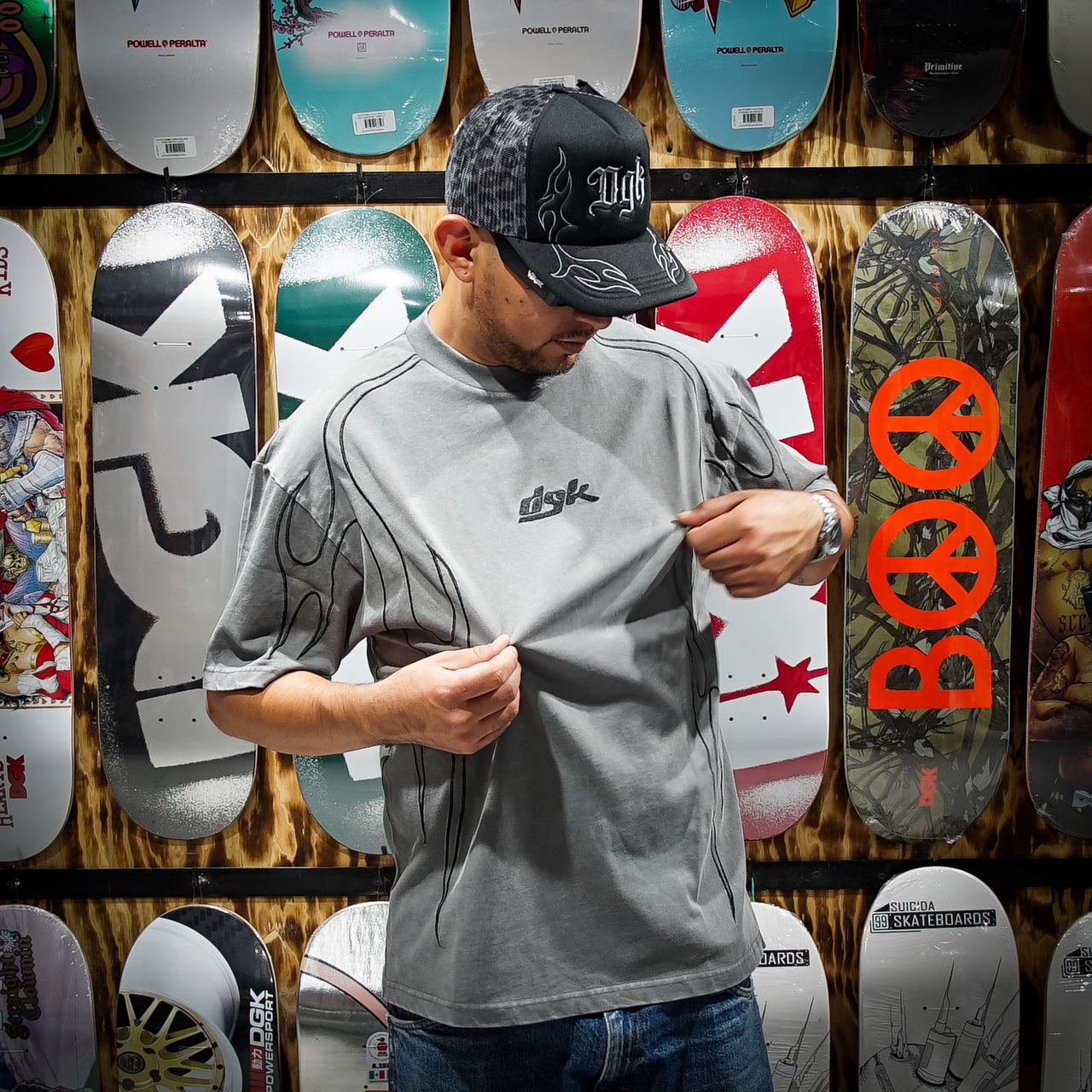 Playera DGK Cutlass Knit Washed Grey