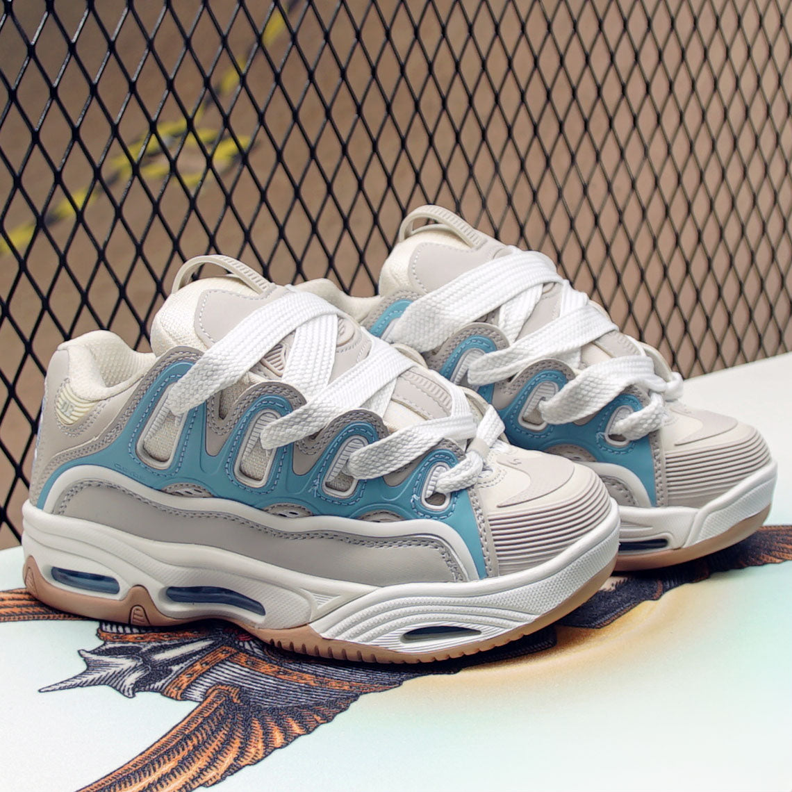 Tenis Osiris D3 2001 Sand Baby Blue Tan