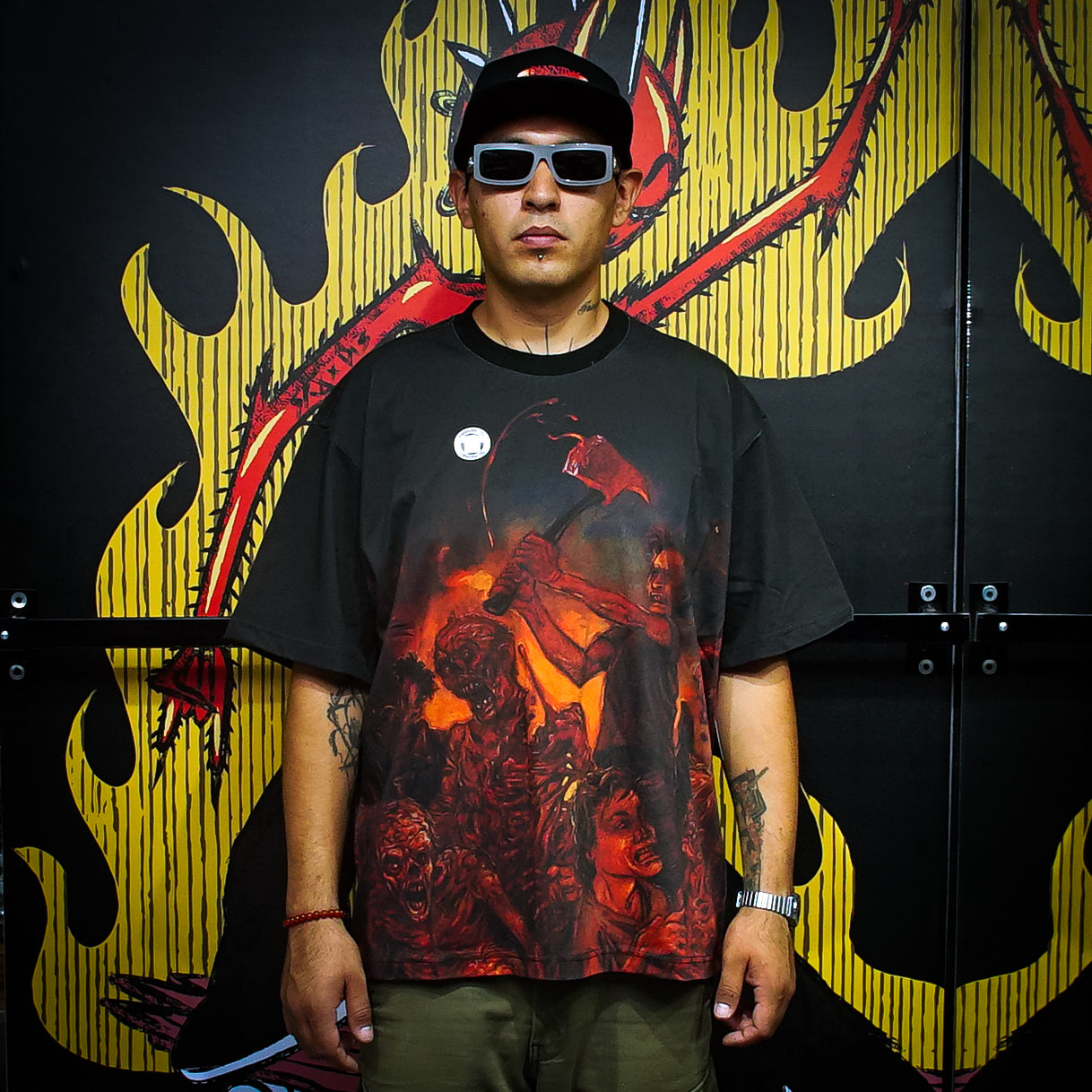Playera Creature x Cannibal Corpse Ringer Black