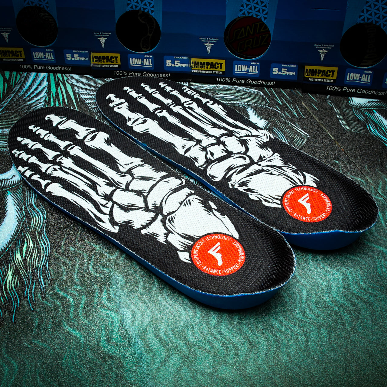 Plantillas Ortopédicas FP Skeleton Black Kingfoam Elite Heel Therapy Fluid X