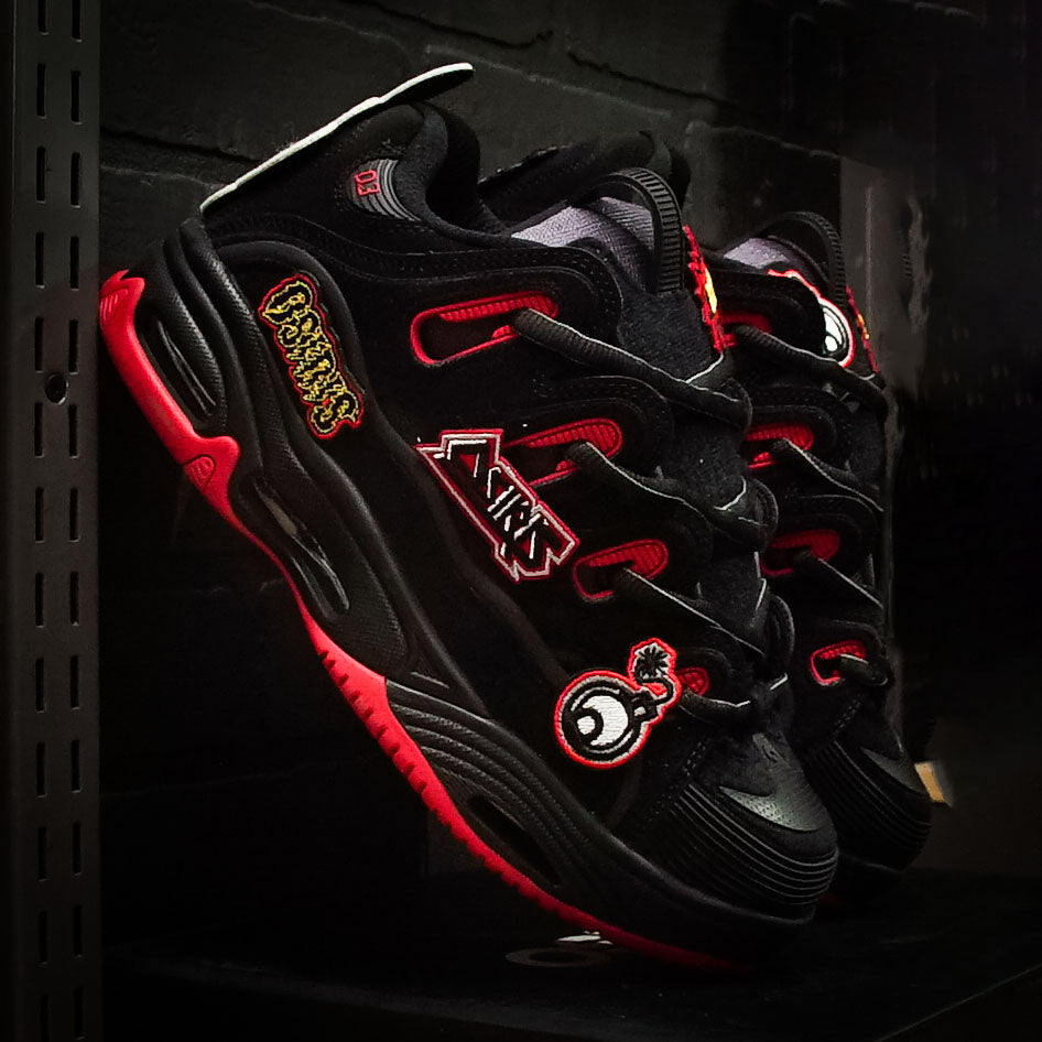 Tenis Osiris D3 2001 Black Red Velcro