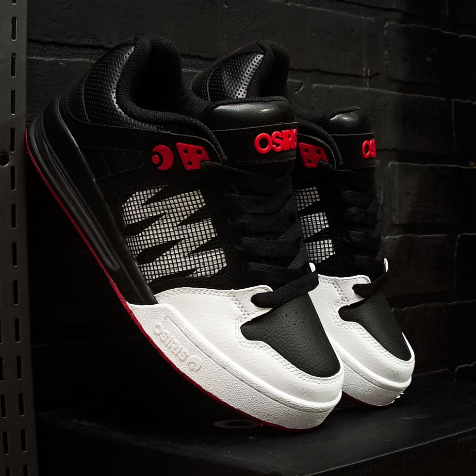 Tenis Osiris Pixel White Black Red
