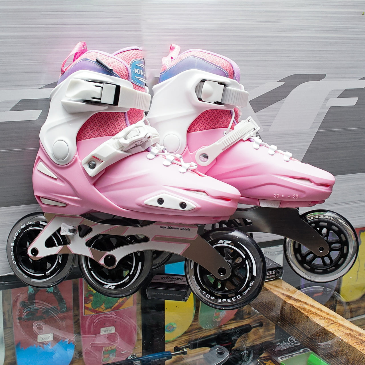 Patines King Fun KF-X1 Pink White